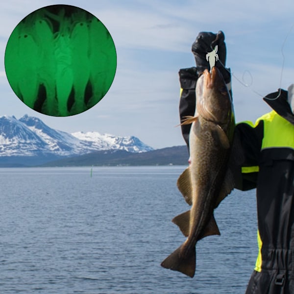20 st Små Räkor Sötvatten Saltvatten Universellt Fiskebete (Självlysande)