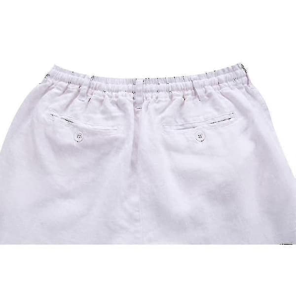 Linenbukser for menn, uformelle langbukser black XL