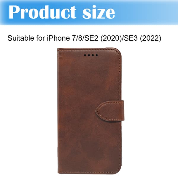 iPhone 7/8/SE (2020/2022) - Lommebokdeksel - Brun Brun