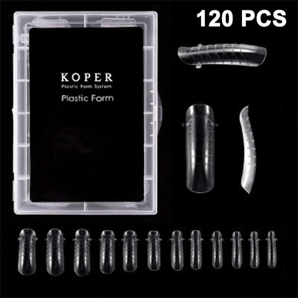 120st/ case Poly Nail Extension Gel Dual Forms Nail Builder Extension Gel Nagelform form cover Falska Nagelspetsar Dual Forms Acrylic Nail Forms combination 3