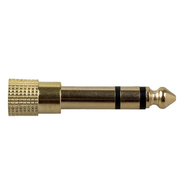 Kvalitets Hovedtelefon Adapter Stereo Guld Stik 1/4\" (6.3mm) Han Til 1/8\" (3.5mm) Hun