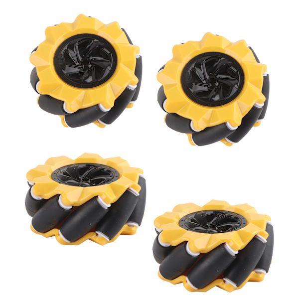 Mecanum-pyörät Omni-suuntaiset Älyrobottiauto-osat Tarvikkeet DIY-lelukomponentit 80 mm (2 paria)