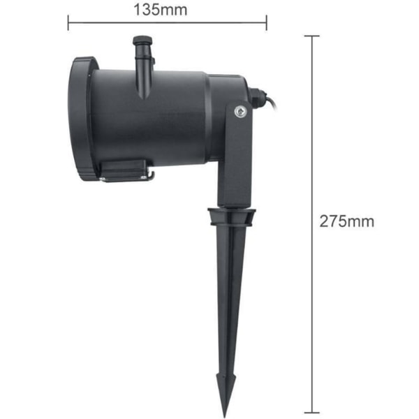 LED-projektorlampe Julelys LED-projektor for