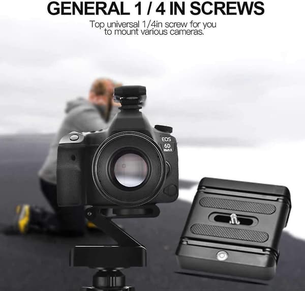 Z-beslag til DSLR-kameraer, Premium Materiale Flex Tilt Hoved med Quick Release Plade for problemfri stativtilslutning