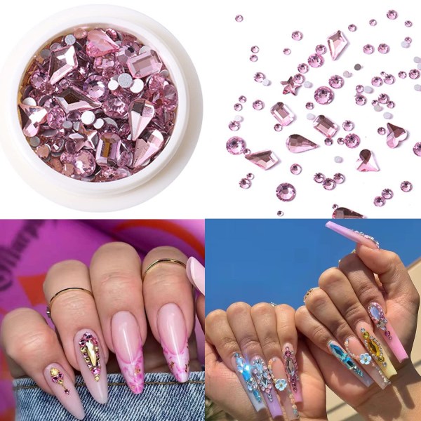 Sekalaiset värit kynsilakan rhinestones, kristalli rhinestones kynsien suunnitteluun kristallit jalokivet