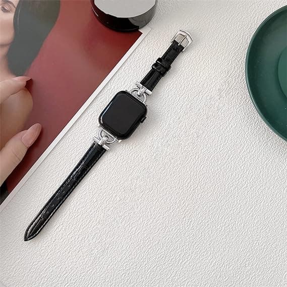 Sort stil, kompatibel med Apple Watch rem 38 mm 40 mm 41 mm, D-