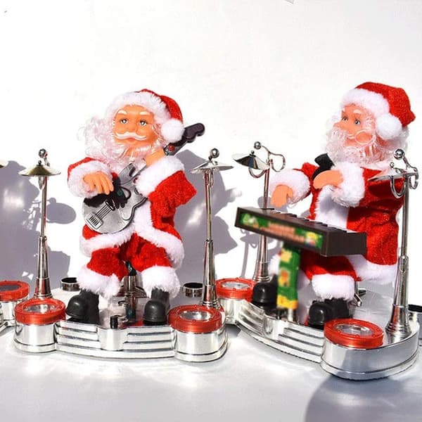 Elektrisk julesaksofon, dansende musikkjulenisse, juledekorasjon, gave til barn