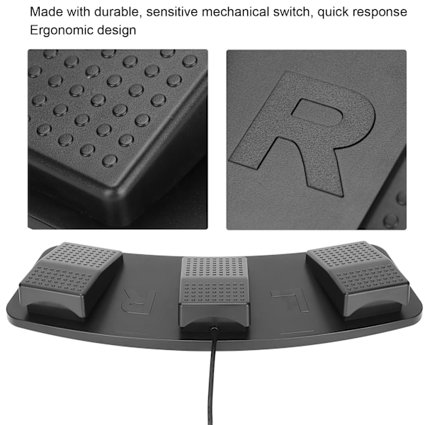USB Triple Fodpedal Multifunktionel Mekanisk Fodpedal til Spil, Fabrikstest