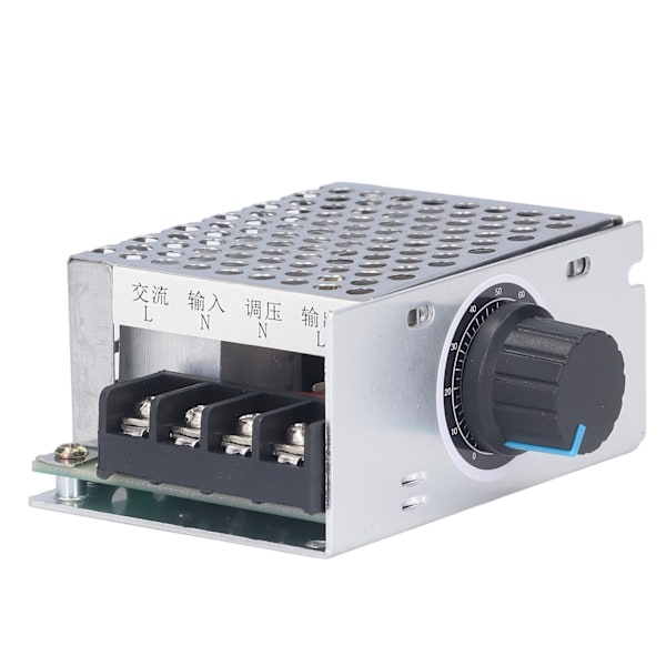 Elektronisk spänningsregulator med aluminiumhölje, högeffekts SCR-motorhastighetskontroll för långvarig drift med intelligent fläkt (kompakt design)