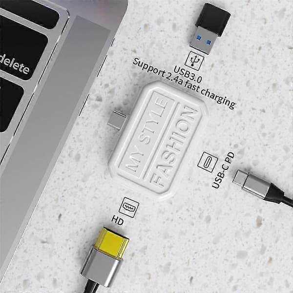 3-i-1 USB C Hub Adapter Typ C Till -kompatibel USB 3.0 Adapter För Laptop PC Tillbehör Smartphone