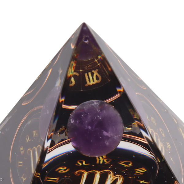 5 cm Pyramid Positiv Energi Healing Kristall Pyramid Meditation Organisk Sten Pyramid Zodiak Energi Generator Jungfru
