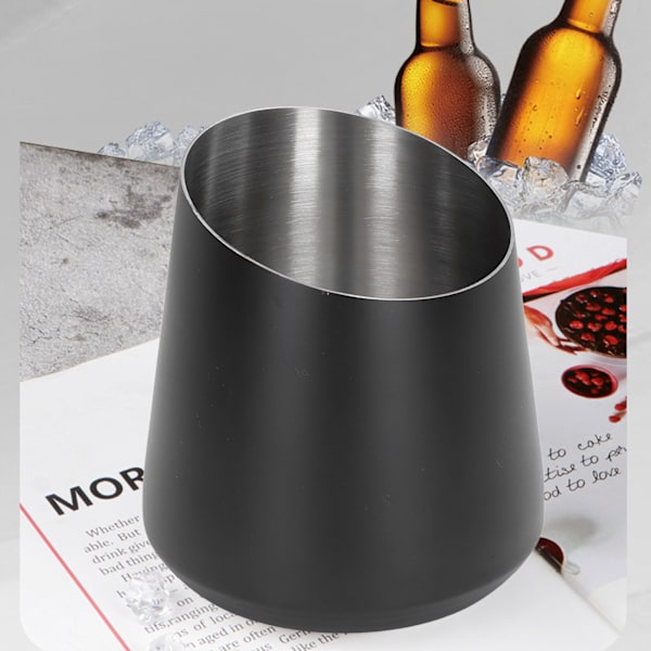 Champagne-spand, Rustfrit Stål, Længere Kold Opbevaring, Nem Rengøring, Vinspand, Ispose, Sort