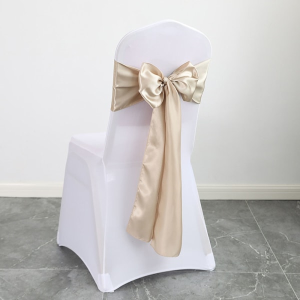Set med 10 stolar dekorativa satinbågar rosett designad för bröllop