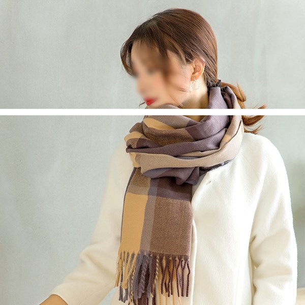 Super blødt klassisk cashmere-lignende vintertørklæde