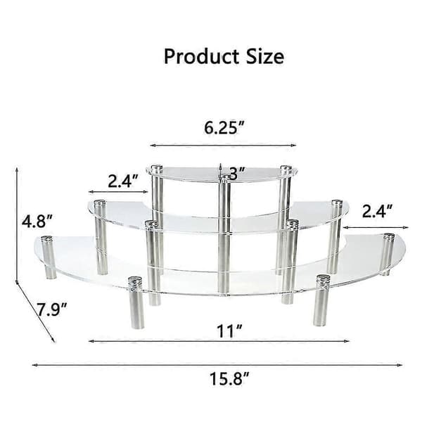 Transparent Avtakbar Akryl Kakeutstillingsstativ For Rund Cupcakeholder Bryllup Bursdagsfest De