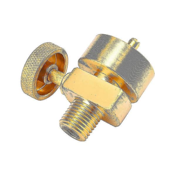 Mässing 1lb Propan Avfallsbehållare Adapterventil +1/4 Tum Npt Hane M8x1 Hona Gänga Eldstad