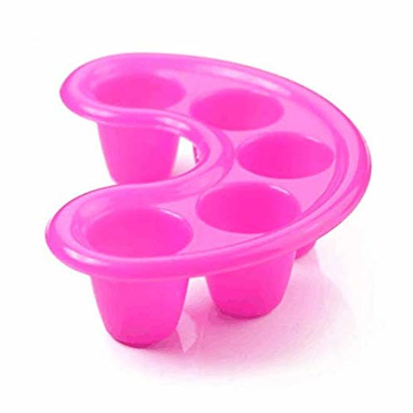 2PCS Nagelkonst Tips Blötläggningsskål Bricka Manikyr Blötläggning Brickor/Blötläggare Remover Verktyg, Fem Fingrar Mjuka Död Hud Blötläggning Verktyg.