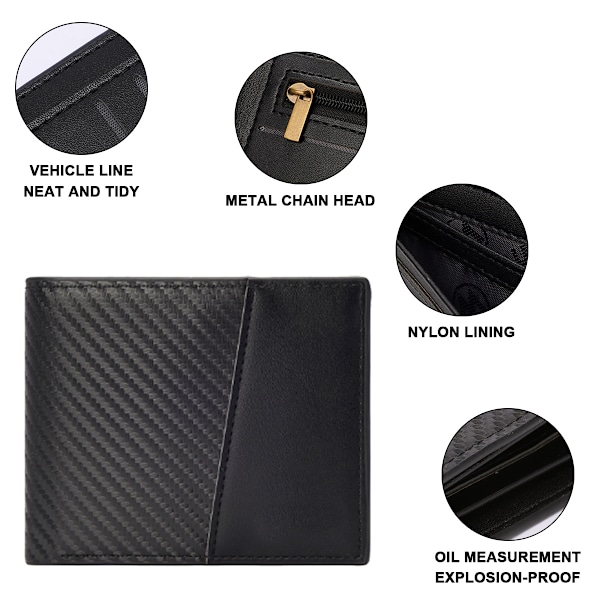 PU-läder Bifold Plånbok för Män - RFID Slim Bi Fold Plånböcker