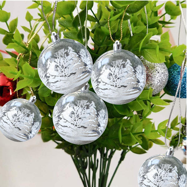 6 st DIY Hängande Genomskinliga Kulor Påfyllningsbara Dekorationer Passar för Jul Bröllop Fest Födelsedag Dekorationer - 60mm