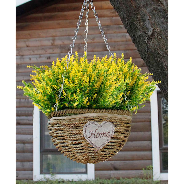 8 Bundter Kunstige Lavendelblomsterplanter UV-Resistente Faux