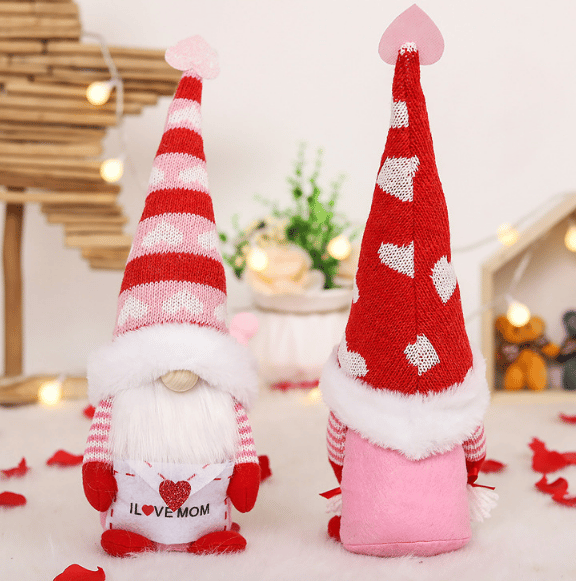 Jul Tomte Stående Ansiktslös Docka Julklapp Dekoration av
