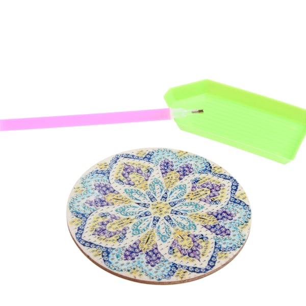 Glasunderlägg för Drycker, 8 st Diamantkonst Glasunderlägg, Camping Diamantkonst Glasunderlägg Kit för Nybörjare, Vuxna, Små Diamantmålningsmaterial