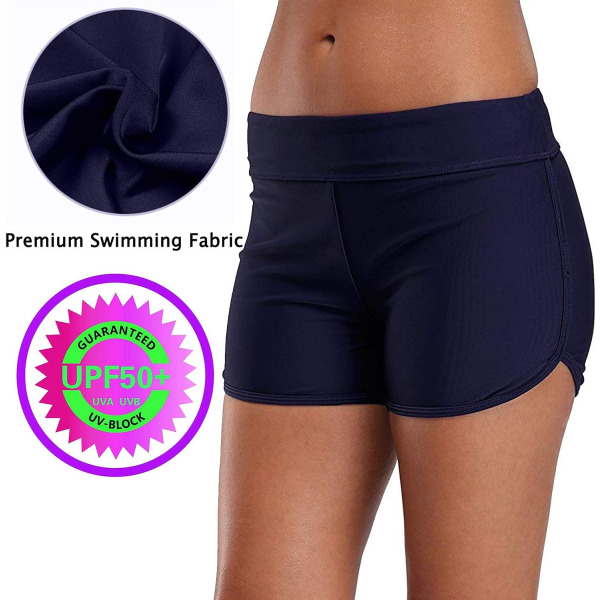 Dame Sporty Badebukser Solide Boardshorts Boyleg Badebukser