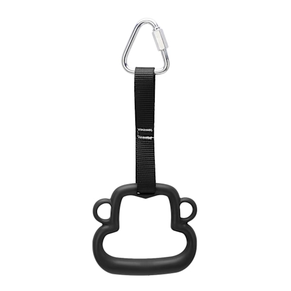 Gymnastikringar för barn ABS Monkey Style Pull Up Ring med hängande rem Utomhus Barn Klätterutrustning Svart