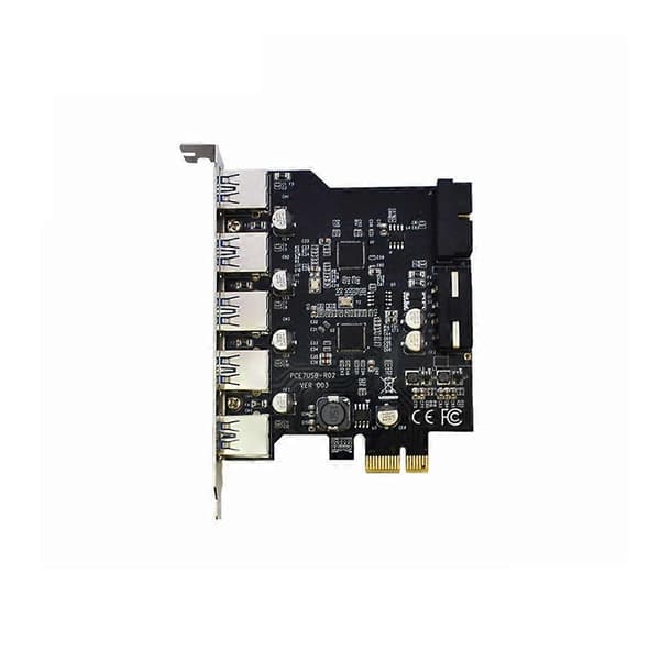 USB 3.0 PCI-E-adapter 5 USB 3.0 och 2 x 19-stifts 7-portars PCI Express-expansionskort