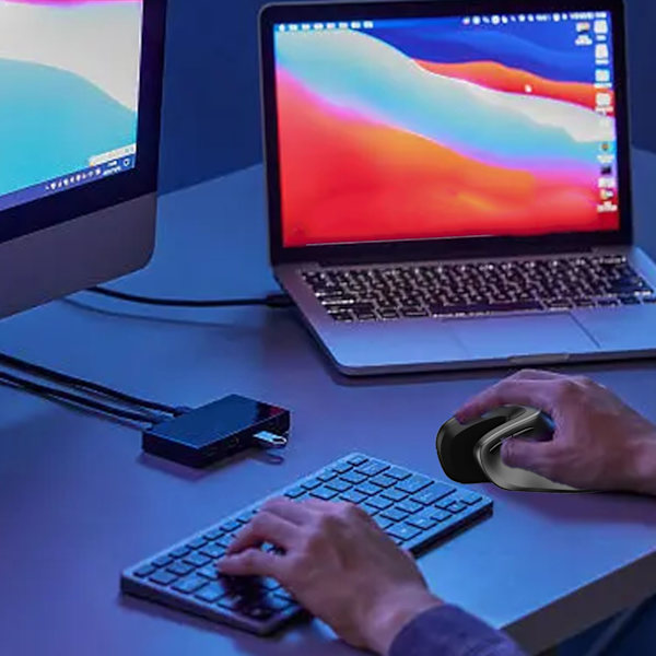 Trådløs Vertikal Mus 6 Knapper 800‑1200‑2400‑3200 DPI USB Trådløs Vertikal Ergonomisk Mus for Spill Kontor