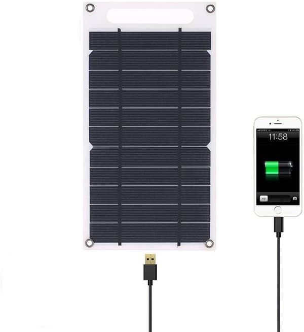 Bærbar strømkilde, høyeffektivt mini-solcellepanel for utendørsaktiviteter og elektronisk lading