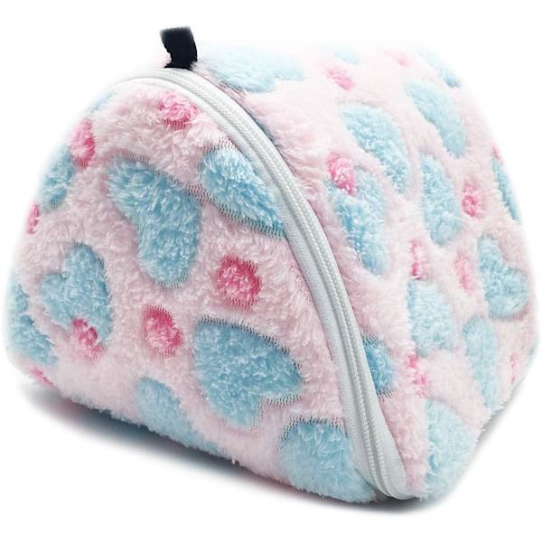 Sovande gnagare plysch litet hus hamster hängmatta leksak säng koja för marsvin kanin chinchilla iller, rosa S