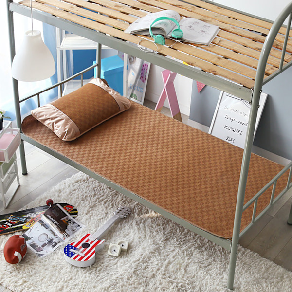 Hemtextil rottingmatta rutnät monterad lakan set sommar sval sängkläder (90*195cm örngott*1)