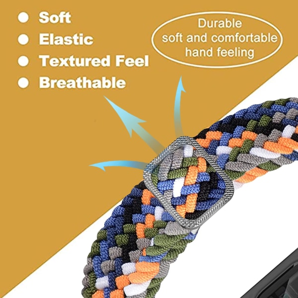 Flätat Solo Loop-band Kompatibelt med Xiaomi Mi Armband
