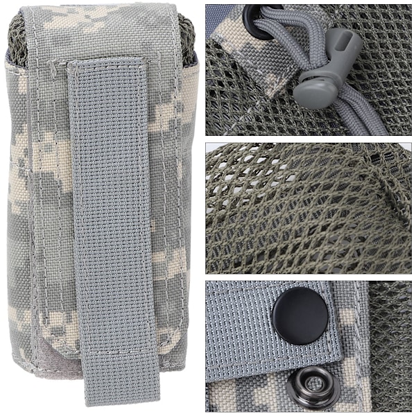 Vikbar Vattenflaska för Utomhusbruk, Kamouflage Militär, Resor, Camping, Vandring, Vattenkittelväska (ACU)