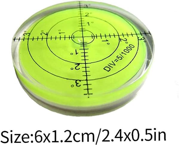 60 mm diameter vater - rund inklinometer for måling av instrumenter