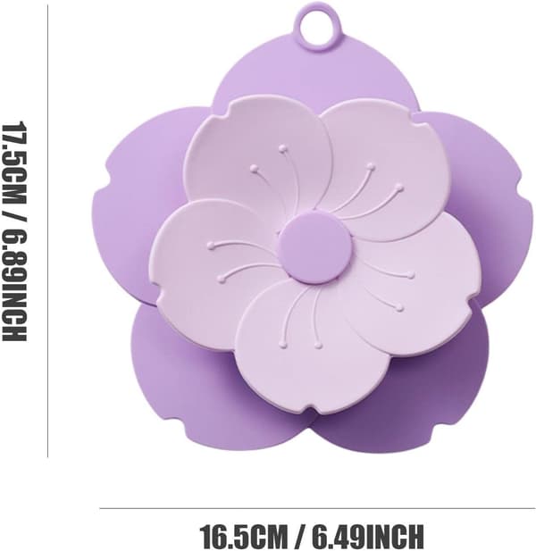1 stk. Farve: Pink Lilla [Opgradering] Afløb - Blomsterformet Badekar St