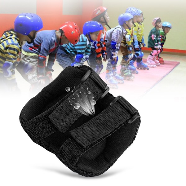 6 st Barn Skyddsutrustning Skydd Skateboard Handled Armbåge Knäskydd Set (Svart)