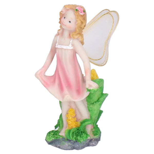 4 stk Fe-pynt Resin Fe-statue Miniatyrfigurer for Hagegårdsporter