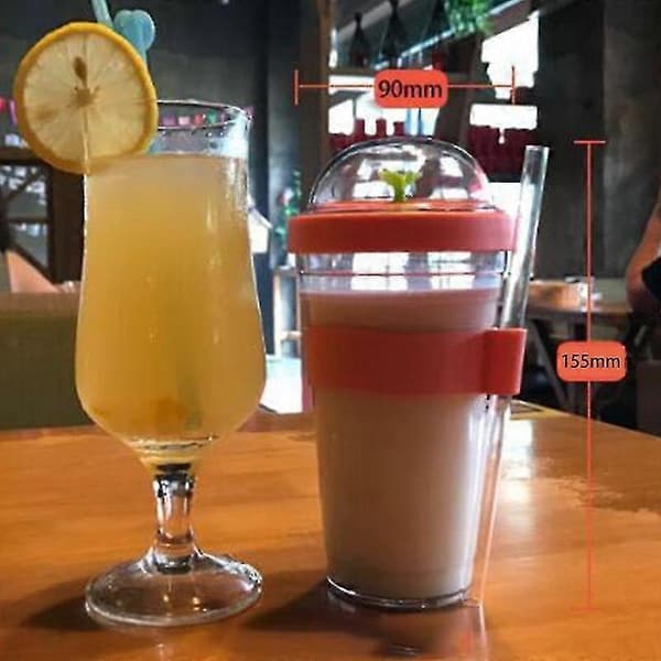 Te Kopp Bärbar Plastmugg Återanvändbar Plastmugg För Bubble Tea Kopp 360ml