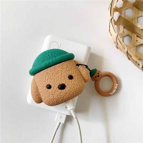 Grön tecknad hatt hund airpods PRO1 generation 2 generation Apple