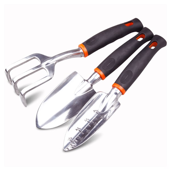 Minispade for potting, planteblomster, løsning av jord, blomsterspade, hagearbeid, planting av sukkulenter, tredelt sett