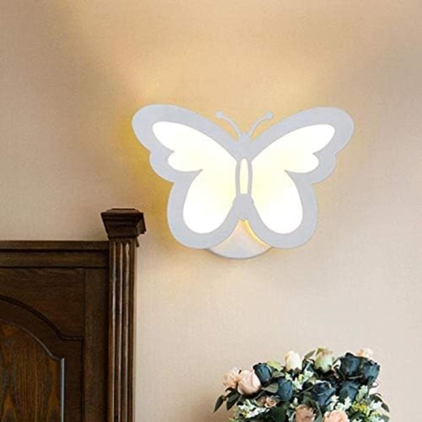 Modern Nordisk Tecknad Vägglampa, Nordisk Vit LED Vägglampa för Inomhus Barnsäng, Charmig Design för Vardagsrum Entré Korridor, Jämn