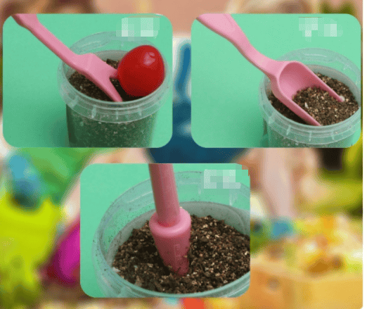 4-delt bonsaipottejernsæt - Lille minispade til sukkulenter, ideel til indendørs planter - Sort black