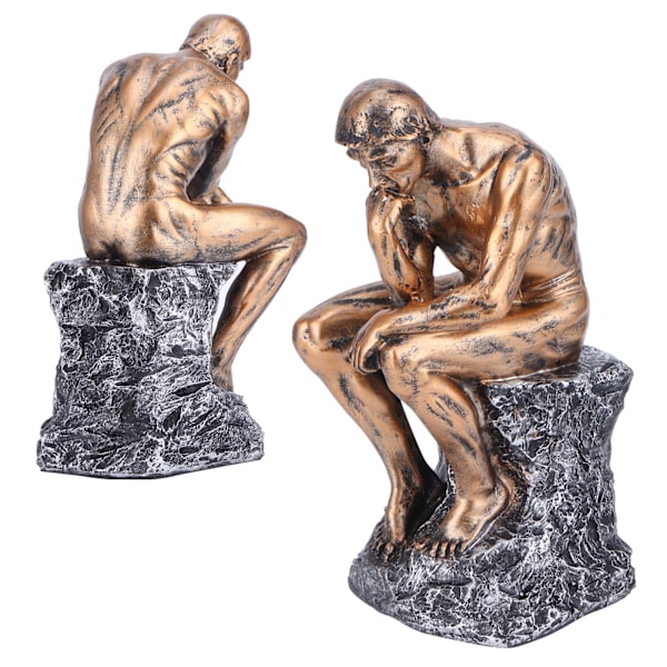 Unik Present För Konstälskare, Resin Skulptur Som Föreställer Kallgjuten Bronsteknik, Utsökt Hantverk Och Miljövänligt Material