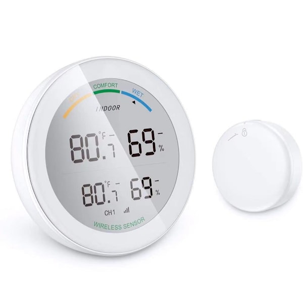 Analog Termometer Inomhus, Uppdaterad Hygrometer med LCD Touch Screen, Termometer för Heminredning & Noggrann Övervakning av Temperatur och Luftfuktighet