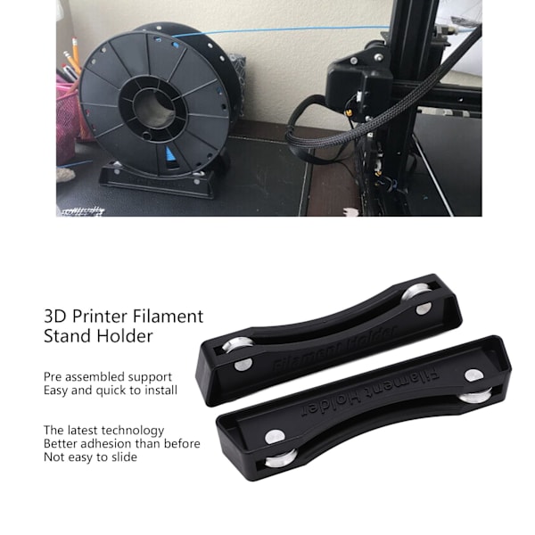 2 stk. 3D-printer Filament Stativ Holder Spole med Leje Justerbar til FDM PLA ABS Ruller