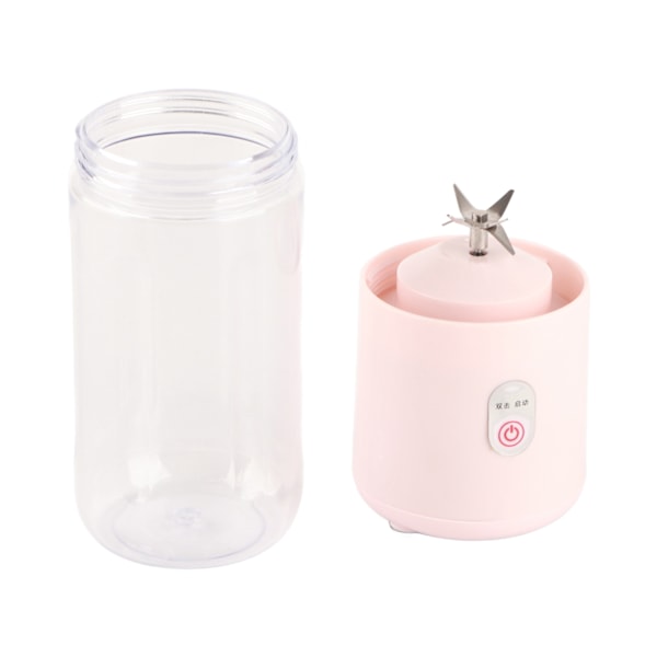 Juicer Maskin Bärbar 500ml Mini Rosa Juice Extractor 6 Blad USB Laddning Juice Maker för Frukter Grönsaker