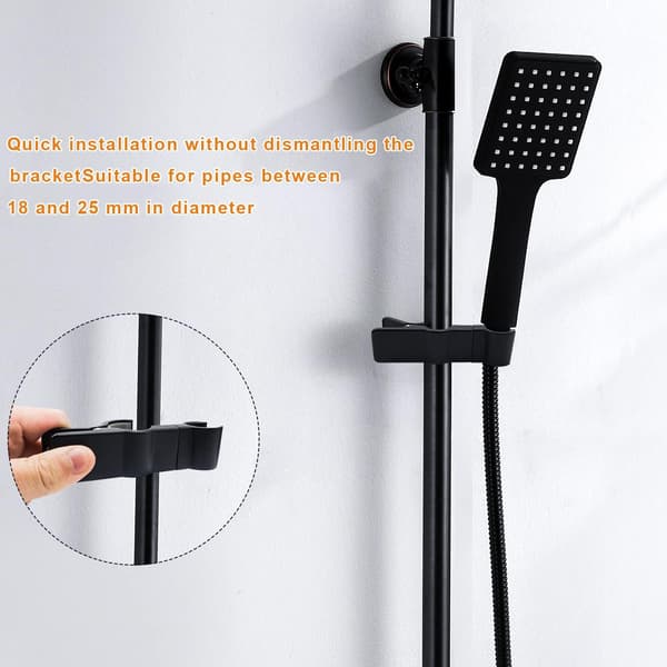 Udskiftelig håndbruserholder, 18-25 mm brusehovedholder, Meta