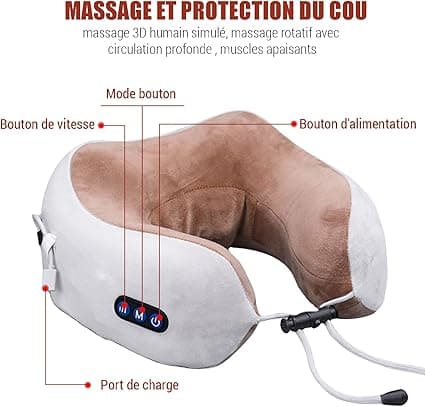 Afslappende massagepude til nakke og cervikaler - Elektrisk massageapparat